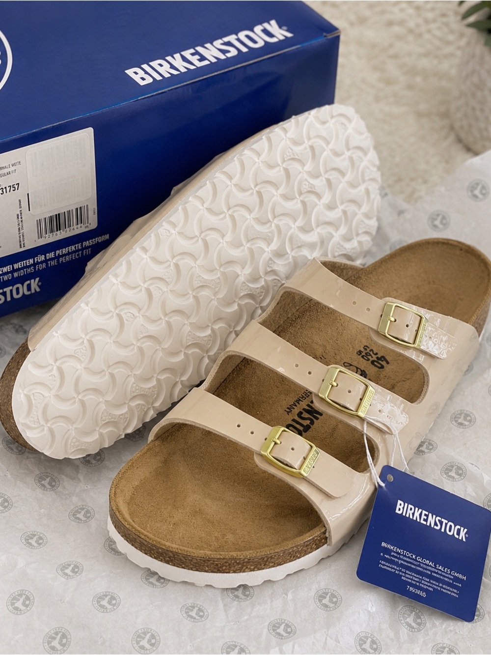 Birkenstock Florida BS Patent Sand Slide Sandals 1031757 Womens 9 Regular - Picture 4 of 9